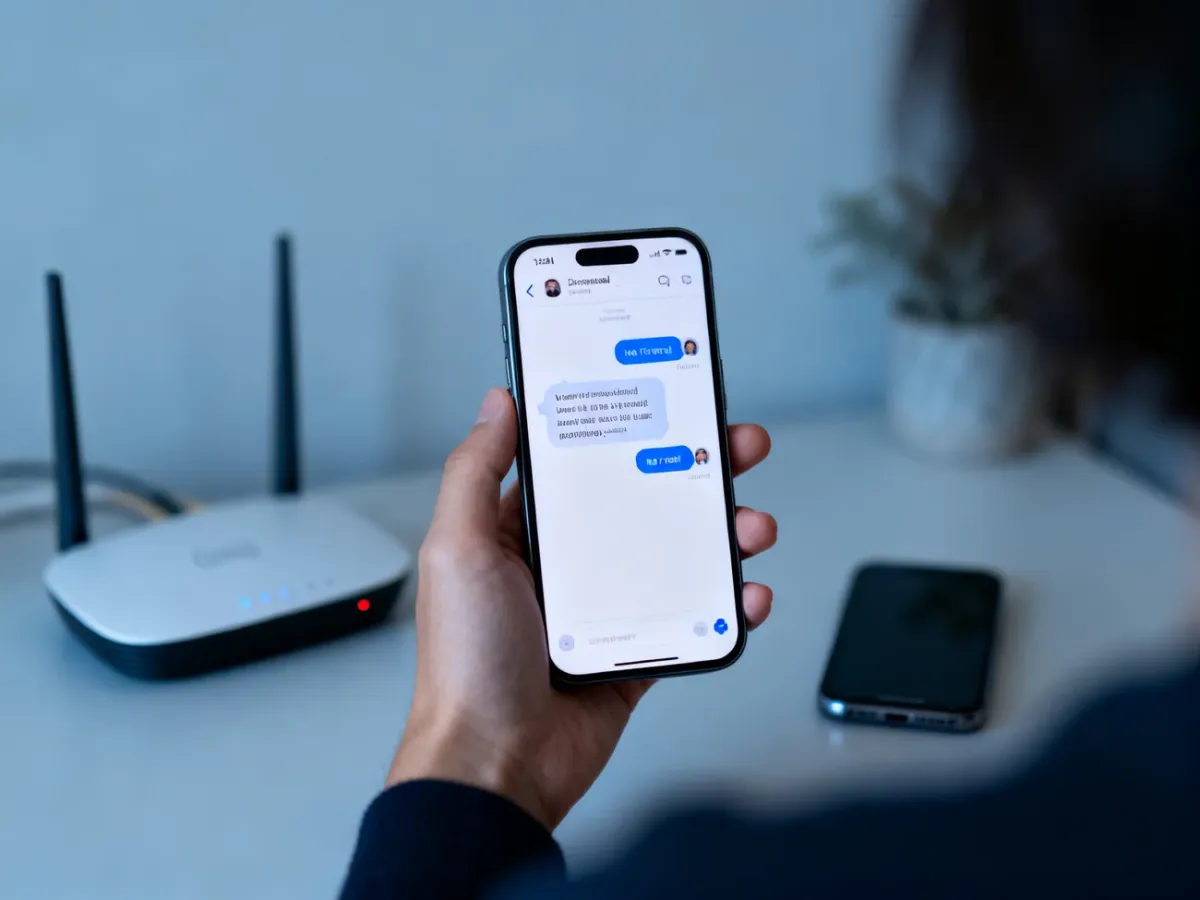 Smartfon z dostarczoną wiadomością bez potwierdzenia odczytu