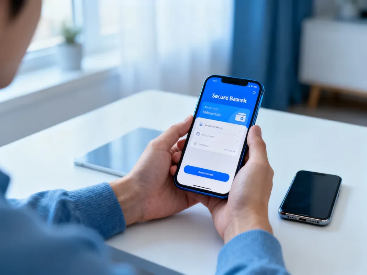 Dwa smartfony podczas aktywacji aplikacji bankowej na nowym urządzeniu